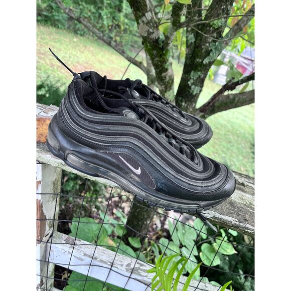 Nike air max 97 black white anthracite preowned size 8 - Picture 1 of 6